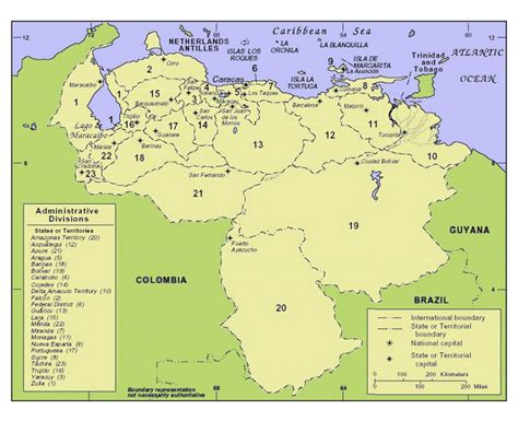 Map Of Venezuela States And Cities - Printable Map