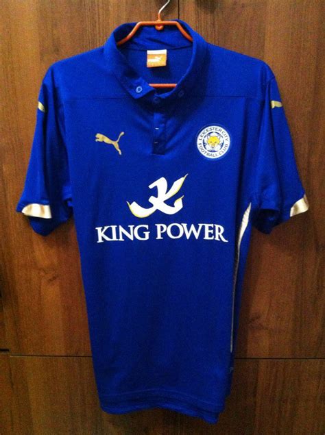 Leicester City Home football shirt 2014 - 2015. Sponsored by King Power