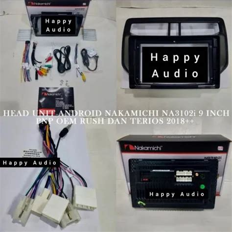 Paket Head Unit Double Din Android Nakamichi Na I Inch Socket