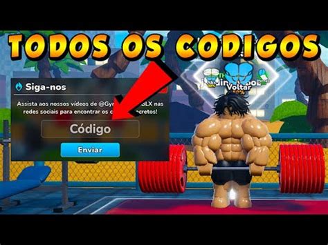 TODOS OS CÓDIGOS ATIVOS DO GYM LEAGUE NO ROBLOX Liga de Ginásio YouTube