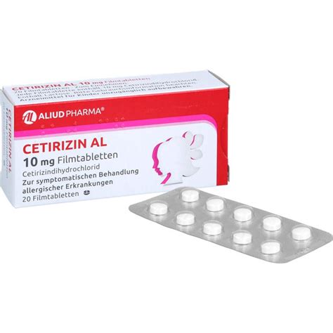 CETIRIZIN AL 10 mg Filmtabletten 20 St günstig bei Fliegende Pillen de