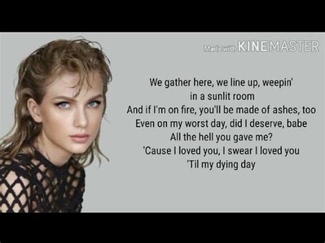 Taylor Swift - My Tears Ricochet lyrics Chords - Chordify