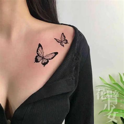 Sexy Butterfly Fake Tattoo For Women Waterproof Lasting Temporary Tattoo Stickers Cute Rose