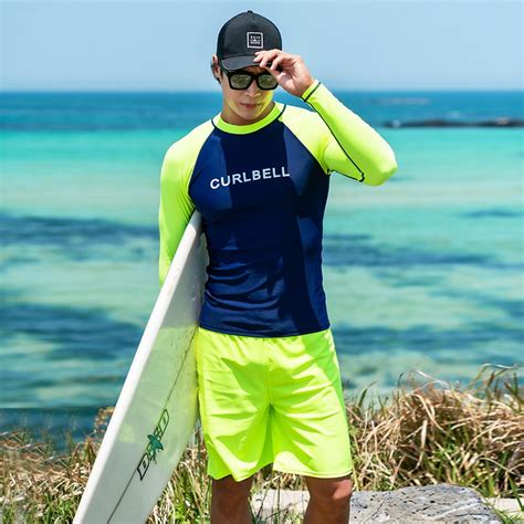 Sailbee Men S Uv Protect Surfing Rash Guard Long Sleeve Swimsuit Rashguard Surf Shirt Sb M038