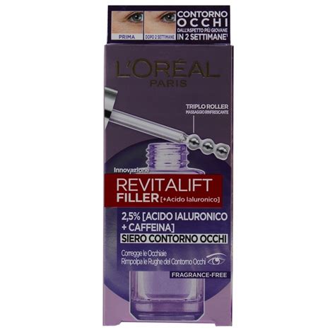 L OREAL REVITALIFT FILLER KWAS HIALURONOWY KOFEINA POD OCZY 20ml