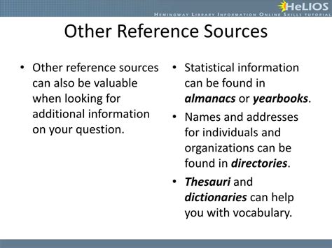 reference books powerpoint    id