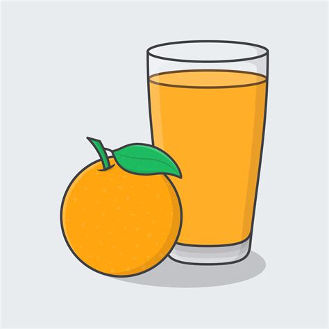 Glass Of Orange Juice Clipart