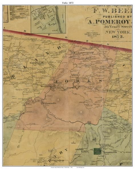 Forks Township, Pennsylvania 1872 Old Town Map Custom Print - Sullivan ...