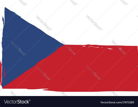 Grunge Czech Republic Flag Or Banner Royalty Free Vector