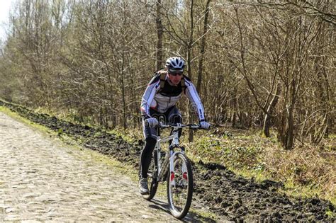 Amateur Cyclist Paris Roubaix 2015 Editorial Photography Image Of