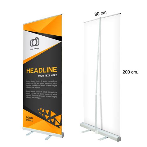 ROLL UP GRADE A โรลอพ ขนาด 80x200 ซม โครงสรางอะลมเนยมอยางด