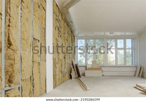 Wall Metal Studs Insulation Material Indoors Stock Photo 2190286599 ...