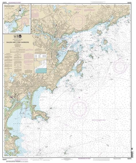 TheMapStore | NOAA Chart 13275, NOAA, Salem Harbor, Lynn Harbor ...