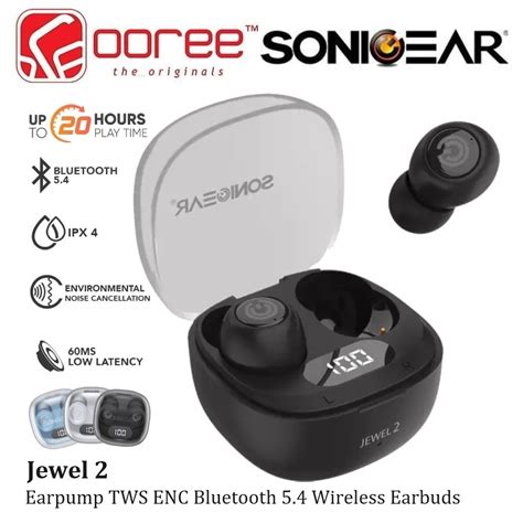 Sonicgear Jewel Wireless Earbus Tws With Mic Enc Bluetooth