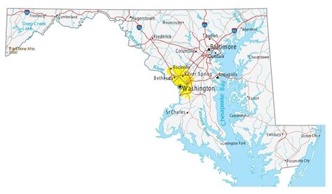 Maryland County Map and Independent City - GIS Geography