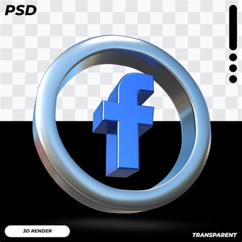 Premium PSD | 3d facebook icon