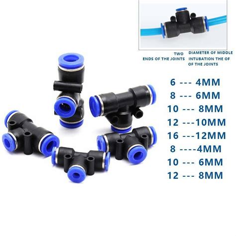 Peg T Type Way Pneumatic Reducer Connector Wolun Pneumatic Products