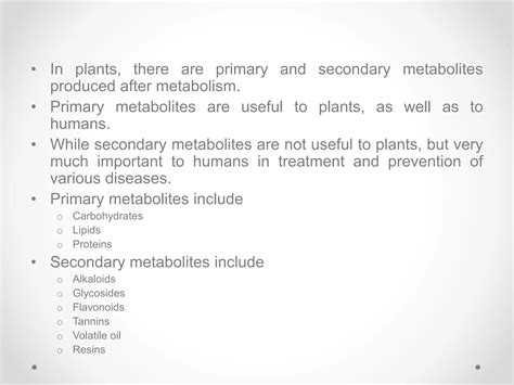 Introductiontosecondarymetabolitesofplants Ppt