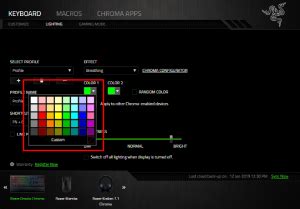 How To Configure And Change The Led Lighting Color On A Razer Keyboard