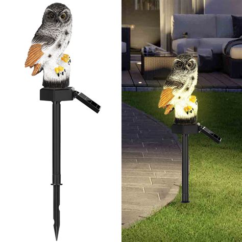 Tsv Owl Solar Stake Light Waterproof Garden Solar Light For Outdoor Yard Patio Lawn Pathway