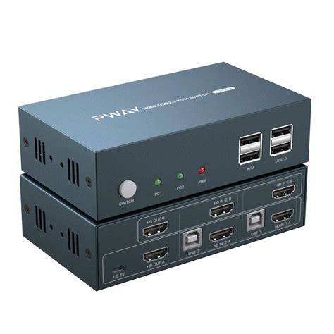 PWAY HDMI KVM Switch (KVM Switch Dual Monitor) : Amazon.fr: Informatique
