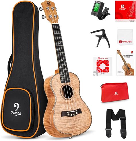 Amazon Vangoa Concert Ukulele 23 Inch Ukelele Kit Arm Rest Ukulele