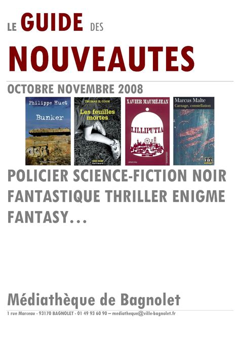 Calaméo Guide des nouveautés Romans policiers SF