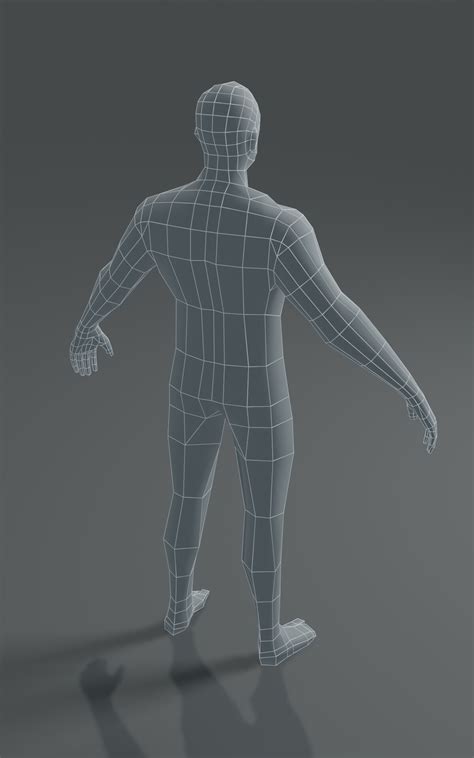 Artstation Male Body Base Mesh 3d Model 1000 Polygons Game Assets