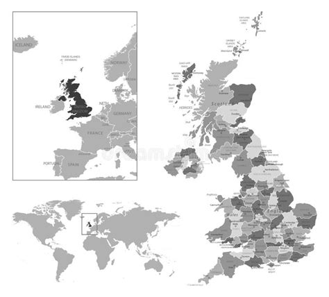 英国黑白地图 向量例证 插画 包括有 英国 高度 国家地区 苏格兰 打印 欧洲 格式 233170247