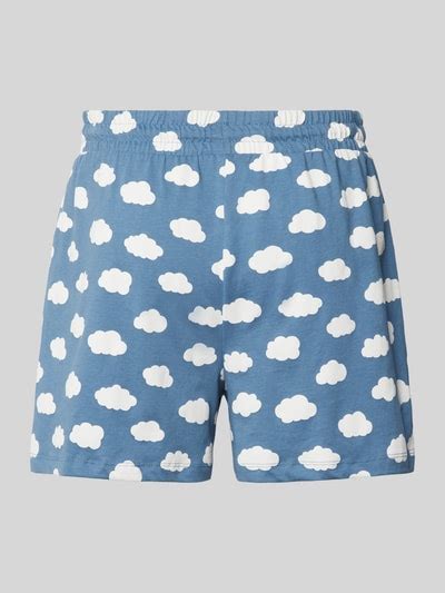 Jake S Casual Pyjama Shorts Mit Allover Motiv Print Bleu Online Kaufen