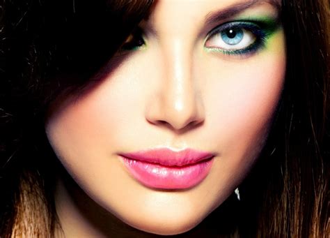 Model Eye Woman Anna Subbotina Girl Beauty Face Pink Blue