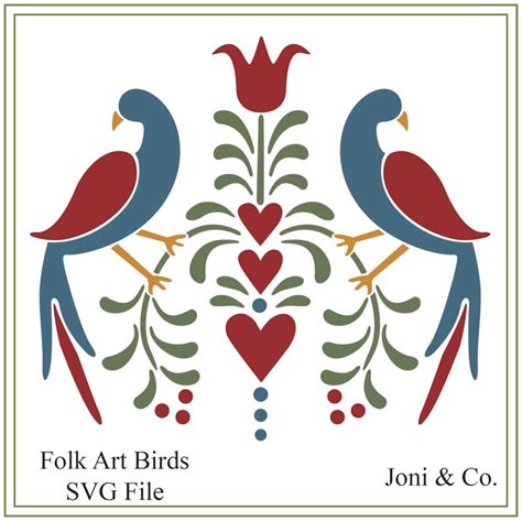 Folk Art Bird Designs