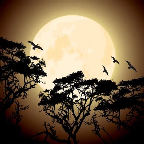 Moon silhouette Stock Vectors, Royalty Free Moon silhouette Illustrations | Depositphotos®