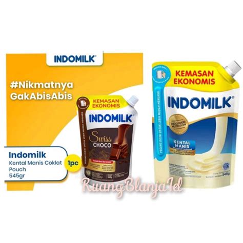 Jual SUSU KENTAL MANIS INDOMILK POUCH 545gr Susu Indomilk Pouch 545gr