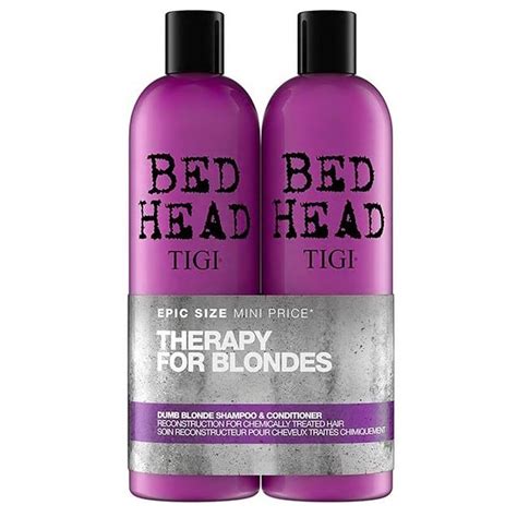 Set Ingrijire Par Tigi Bed Head Dumb Blonde Pentru Par Blond Sampon