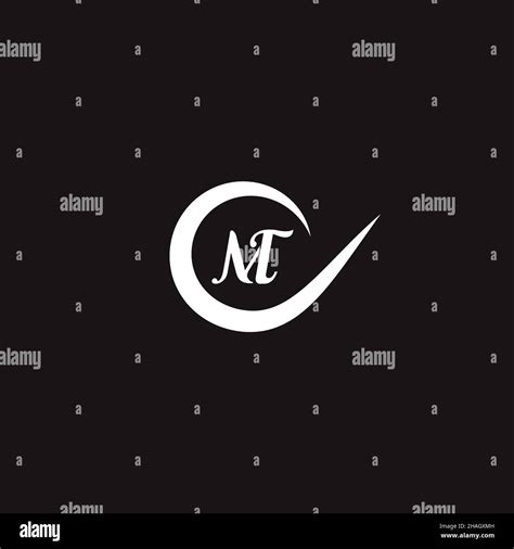 Creative Professional Trendy Letter MT TM Logo Design Stock Photo Alamy