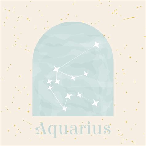 Premium Vector Aquarius Constellation