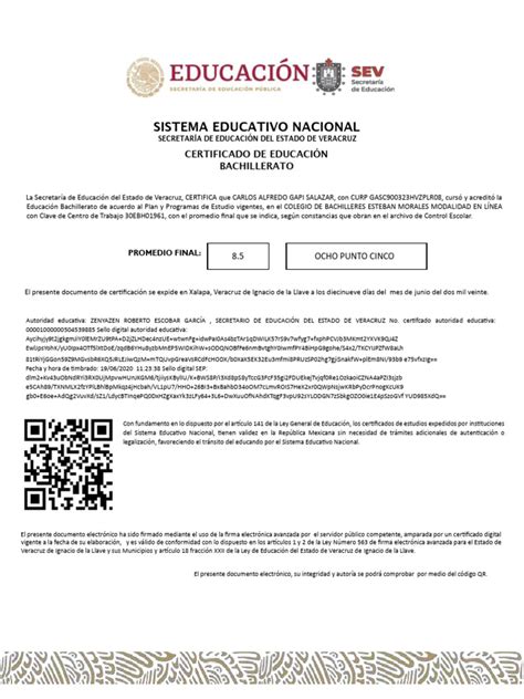 Certificado Veracruz 1 Pdf