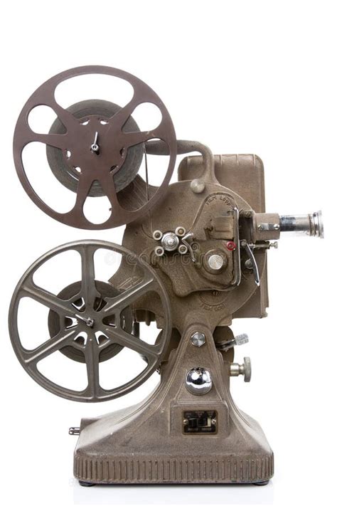 Old Film Projector Isolated On White Stock Image Image 23105821