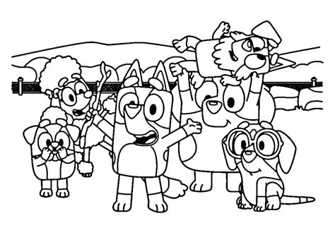 Desenhos De Bingo De Bluey Para Colorir E Imprimir Celebre O Amor