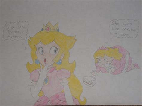 Peach Meets The Fat Princess By Rabbidlover01 On Deviantart