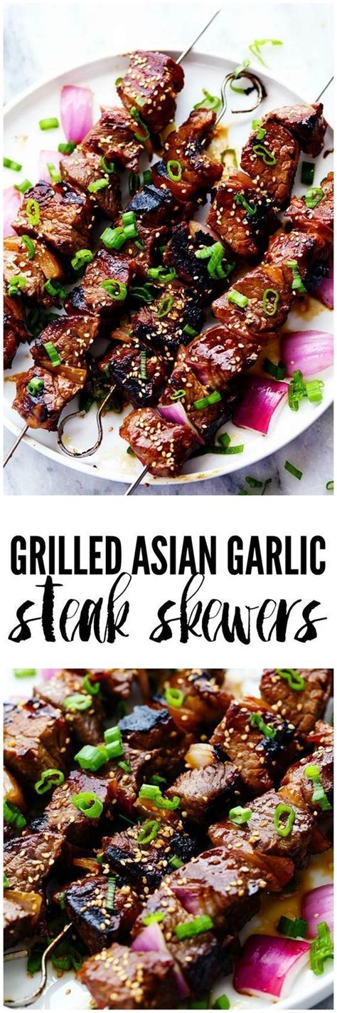 Grilled Asian Garlic Steak Skewers The Recipe Critic Kabob Recipes