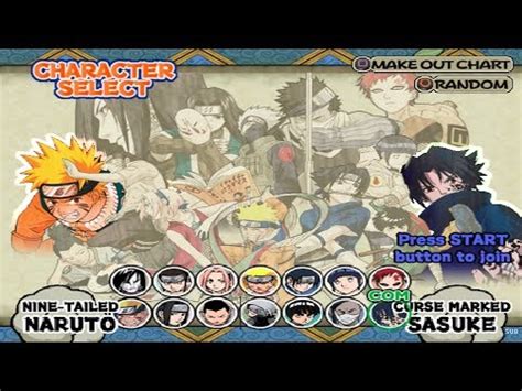 Naruto Ultimate Ninja Opening And All Characters Ps Youtube