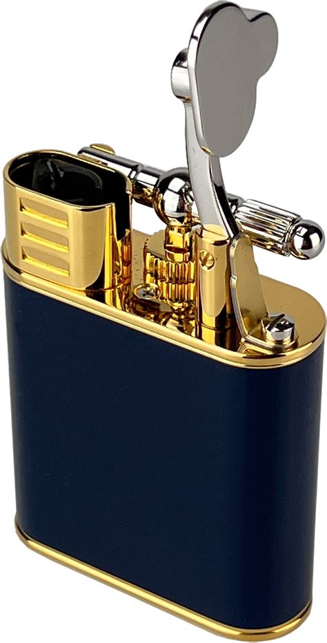 Dunhill Unique Turbo Lighters Turbo Navy Lacquer Palladium Gold Pipe