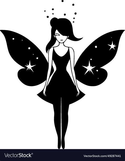 Fairy Minimalist And Flat Logo Royalty Free Vector Image