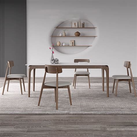 ASS Comfort Zone Rectangular Rock Slab Simple Modern Dining Table