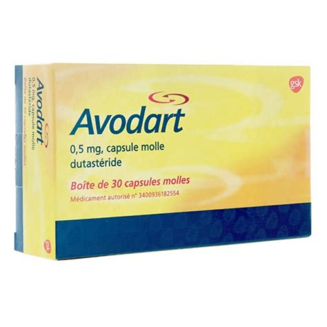 Avodart 05mg Capsules Médicament Hypertrophie Prostate