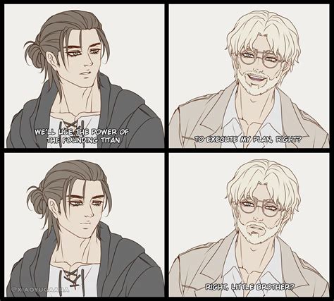 "For the better, right?" meme feat. Eren and Zeke (artwork by ...