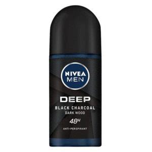 Nivea Men Deep Black Charcoal Dark Wood Anti Perspirant Roll On H