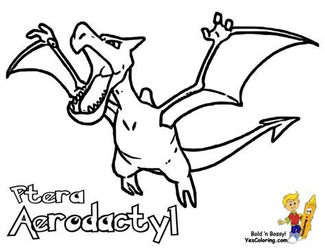 Aerodactyl Coloring Pages Printable In Pokemon Coloring Pages